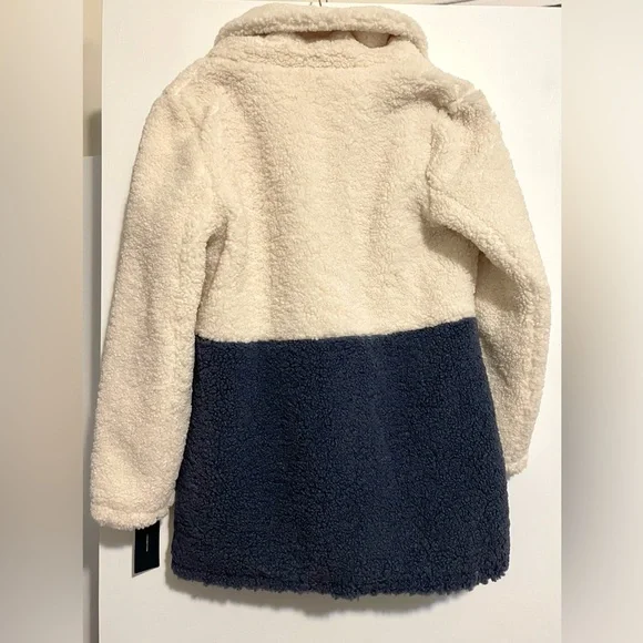 French Connection Colorblocked Teddy Coat NWT - Picture 4 of 7